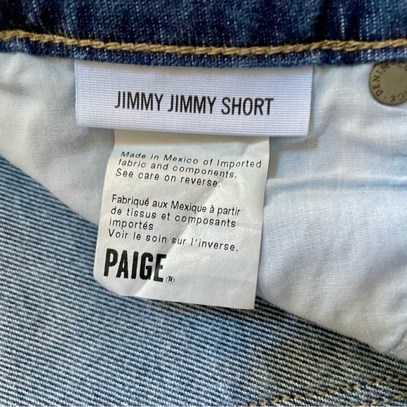 Paige•Size 28•2.5” Jimmy Jimmy Shorts•Cuffed Denim•Medium/Dark Wash•Distressed - Picture 9 of 12